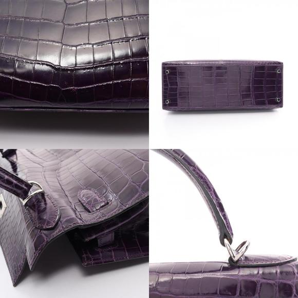 Hermes Hermes Kelly 28 Amethyst Handbag Purple Leather Handbag - Picture 9 of 10